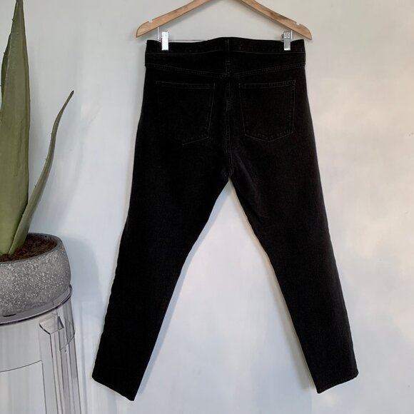 Gap Super Slimming Real Skinny 33 / 16 Matte Black faded jeans - Picture 7 of 10